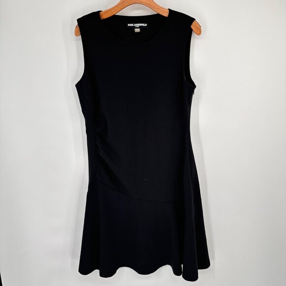 Karl Lagerfeld Paris Womens Sleeveless Black Fit & Flare Dress Size 12 new - Picture 3 of 12